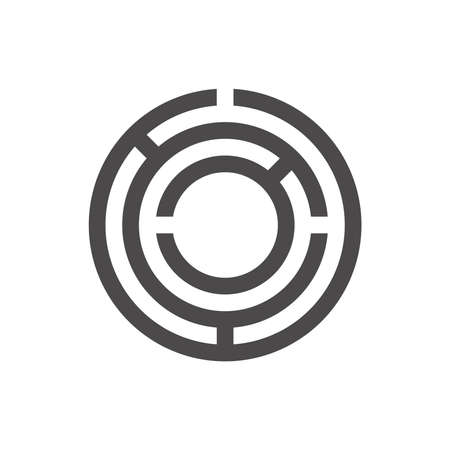 Labyrinth icon in flat style.Vector illustration.のイラスト素材