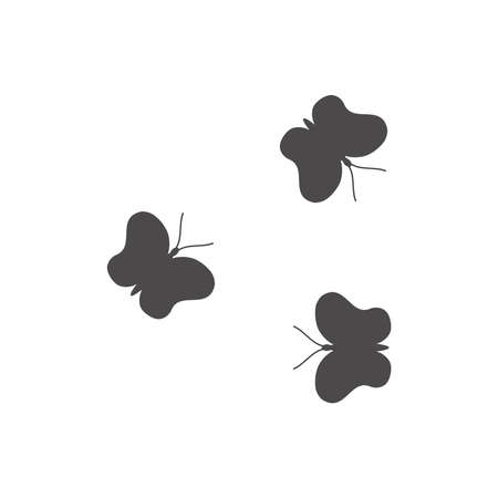 Butterflies icon in flat style.Vector illustration.のイラスト素材