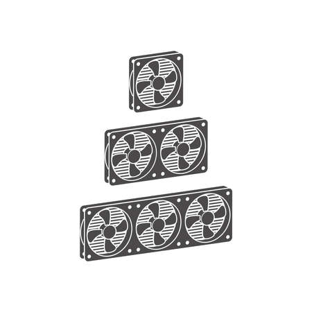 Computer hardware fans icon.Vector illustration.のイラスト素材