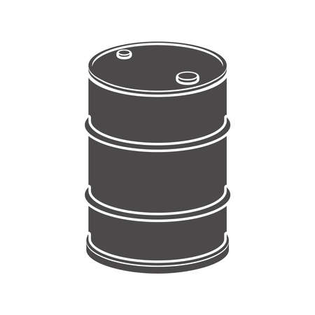Metal barrel icon in flat style.Vector illustration.のイラスト素材