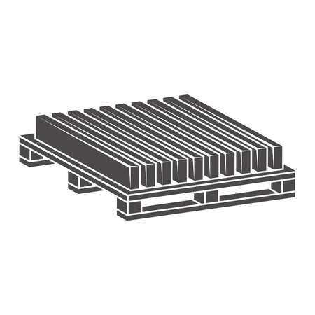 Sidewalk curbs on a pallet icon.Vector illustration.のイラスト素材