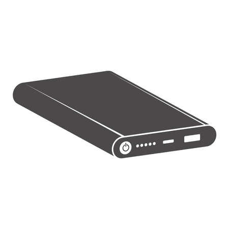 Power bank icon in flat style.Vector illustration.のイラスト素材