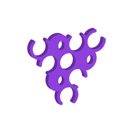 Grapes icon.Vector isometric and 3D view.のイラスト素材