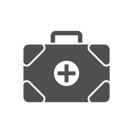 First aid kit icon in flat style.Vector illustration.のイラスト素材