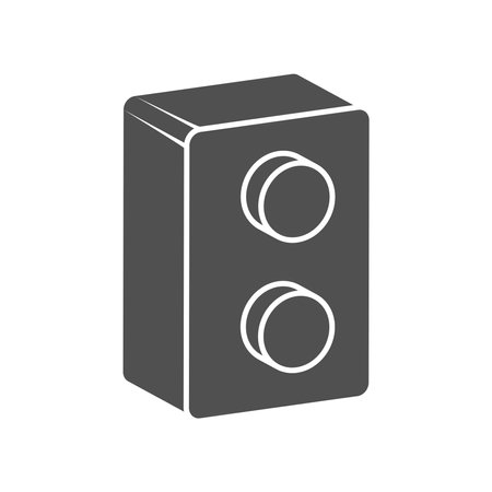 Electrical push button switch icon in flat style.Vector illustration.のイラスト素材