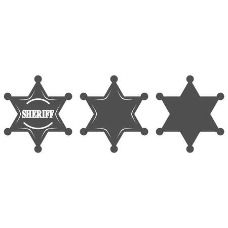 Set of police stars icon in flat style.Vector illustration.のイラスト素材