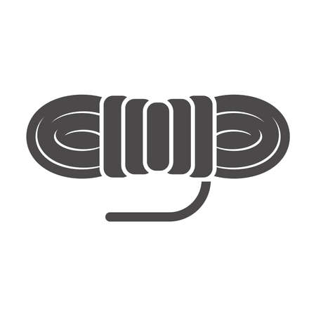 Climbing rope icon in flat style.Vector illustration.のイラスト素材