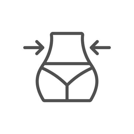 Female figure icon in flat style.Vector illustration.のイラスト素材