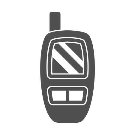 Portable walkie-talkie icon in flat style.Vector illustration.のイラスト素材