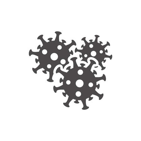 Coronavirus icon in flat style.Vector illustration.のイラスト素材