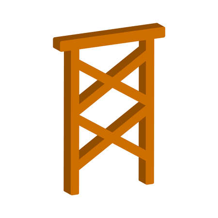 Scaffold icon isolated on white background.Isometric and 3D view.のイラスト素材