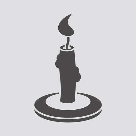 Wax candle icon isolated on white background.Vector illustration.のイラスト素材