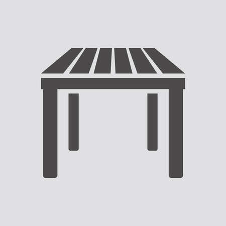Table icon in flat style isolated on white background.Vector illustration.のイラスト素材