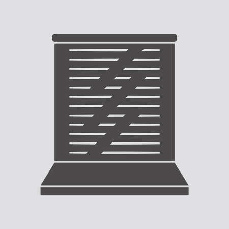 Jalousie icon in flat style isolated on white background.のイラスト素材