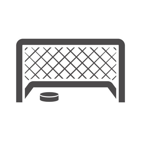 Hockey icon in flat style.Vector illustration.のイラスト素材