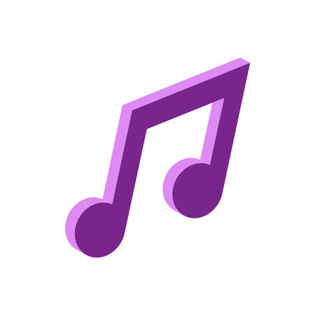 Note icon isolated on white background.Isometric and 3D view.のイラスト素材