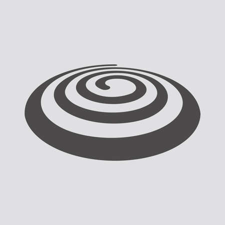 Spiral icon in flat style isolated on white background.Vector illustration.のイラスト素材
