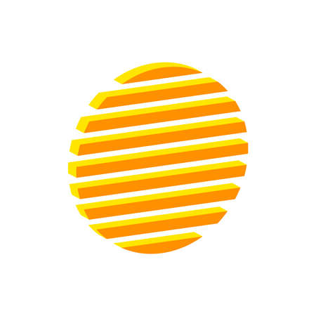 Sunrise icon isolated on white background.Isometric and 3D view.のイラスト素材