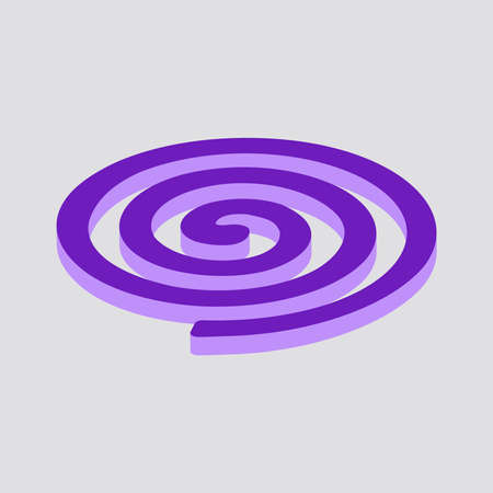 Spiral icon isolated on white background.Isometric and 3D view.のイラスト素材