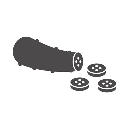 Cucumber icon in flat style isolated on white background.Vector illustration.のイラスト素材