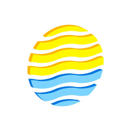 Sunrise icon.Isometric and 3D view.のイラスト素材