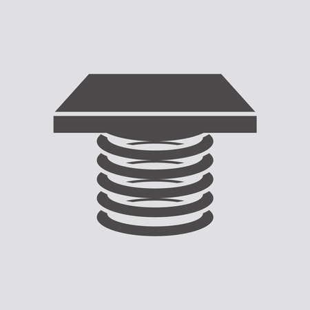 Board on spring icon in flat style isolated on white background.のイラスト素材