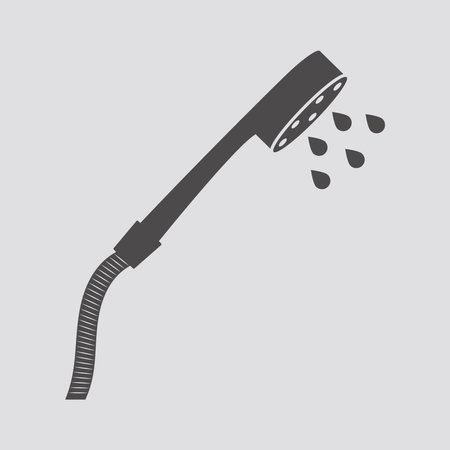Shower icon in flat style isolated on white background.のイラスト素材