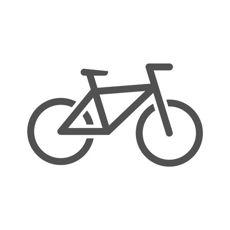 Bike icon in a flat style isolated on white background.Vector illustration.のイラスト素材