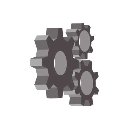 Part of the gearbox mechanism.Isometric and 3D view.のイラスト素材