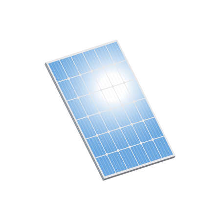 Solar panel.Solar panel, an alternative source of renewable energy.3d vector illustration and realistic isometric view.のイラスト素材