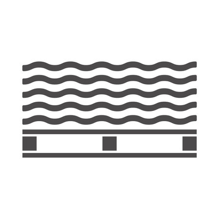 Roofing slate on a pallet icon in a flat style isolated on white background.Vector illustration.のイラスト素材