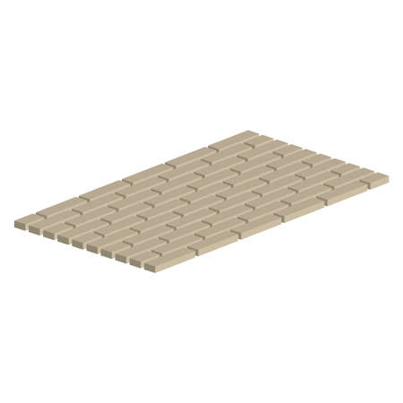 Layout example of paving slabs. Isometric and 3D view.のイラスト素材