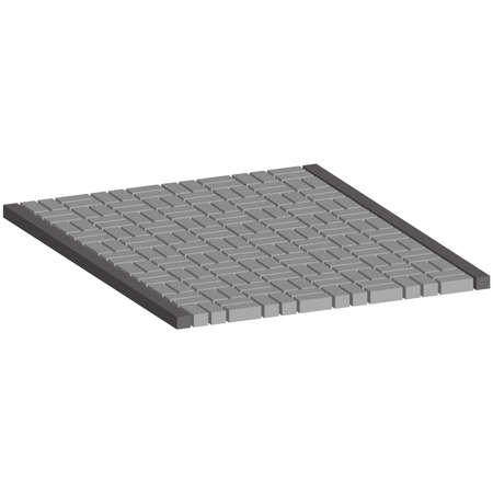 Layout example of paving slabs. Walking alley isolated on white background.Vector isometric and 3D view.のイラスト素材