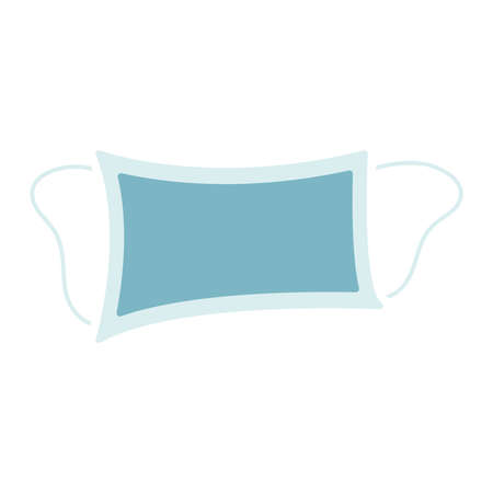 Medical mask.Means of protection against viruses isolated on white background.Vector illustration.のイラスト素材