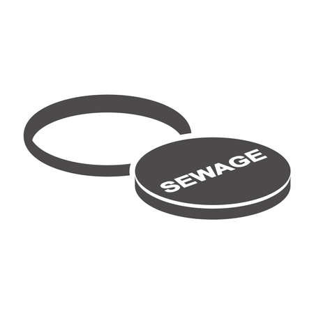 Sewerage icon in flat style isolated on white background.Vector illustration.のイラスト素材