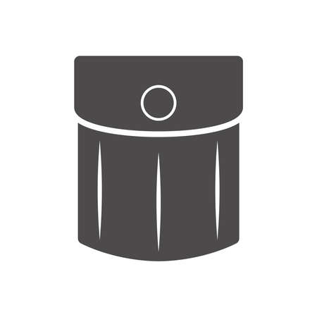 Pocket on clothes icon in flat style isolated on white background.Vector illustration.のイラスト素材