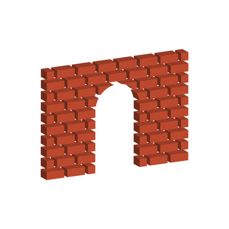 Arch icon.Isometric and 3D view.のイラスト素材