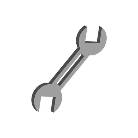 Wrench icon isolated on white background.3d vector illustration and isometric view.のイラスト素材