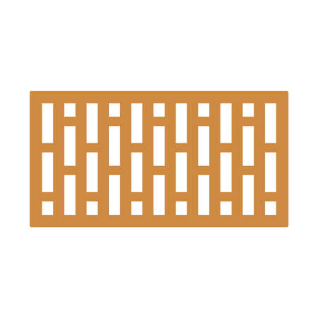 Building brick icon in a flat style isolated on white background.Vector illustration.のイラスト素材