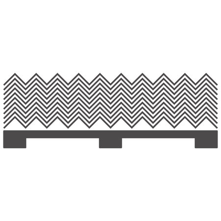 Roofing Sheet Iron on a pallet icon in flat style isolated on white background.Vector illustration.のイラスト素材