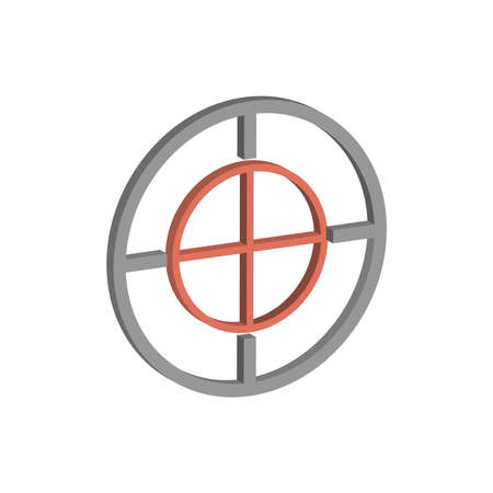 Target icon isolated on white background.Isometric and 3D view.のイラスト素材