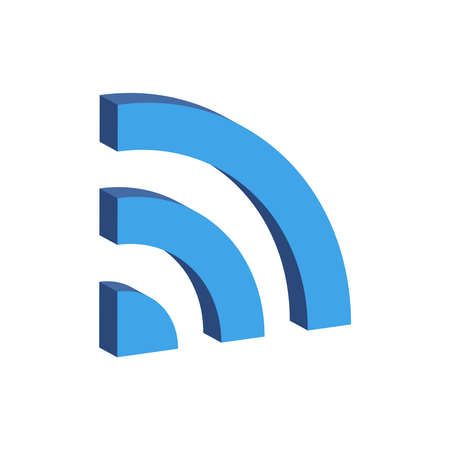 Free Wi-Fi zone icon isolated on white background.3d vector illustration and isometric view.のイラスト素材
