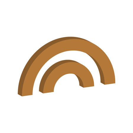 Bridge icon isolated on white background.3d vector illustration and isometric view.のイラスト素材