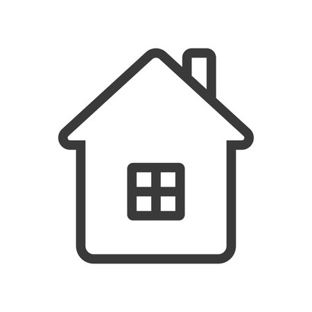 House line icon isolated on white background.Vector illustration.のイラスト素材