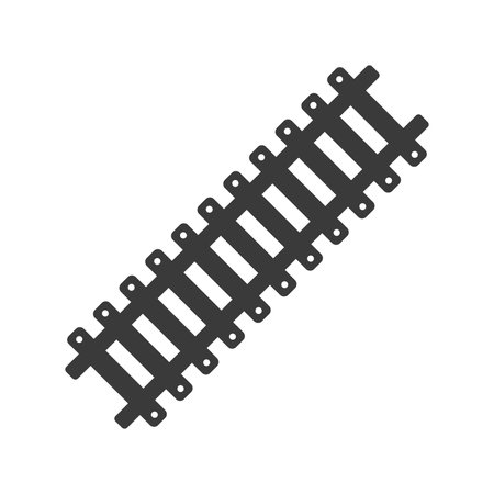 Railway glyph icon isolated on white background.Vector illustration.のイラスト素材