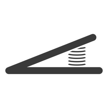 Springboard glyph icon isolated on white background.Vector illustration.のイラスト素材