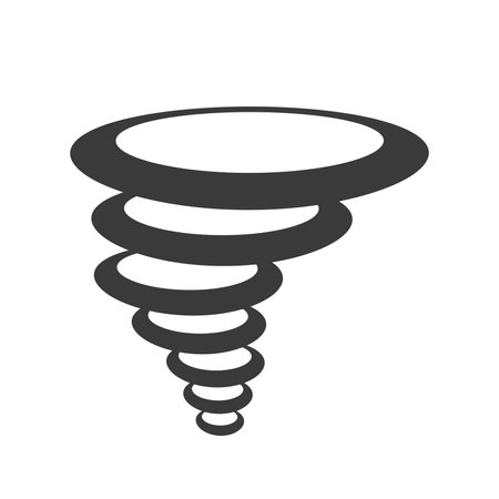 Tornado glyph icon isolated on white background.Vector illustration.のイラスト素材