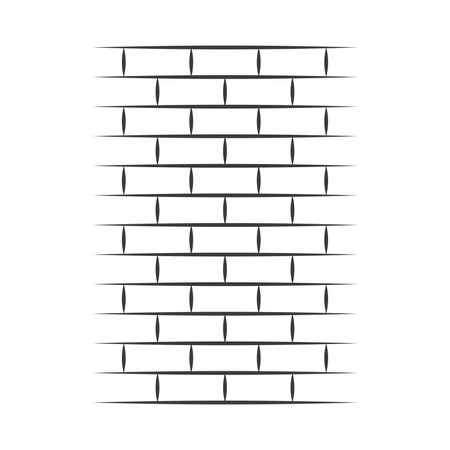 Brick wall line icon isolated on white background.Vector illustration.のイラスト素材