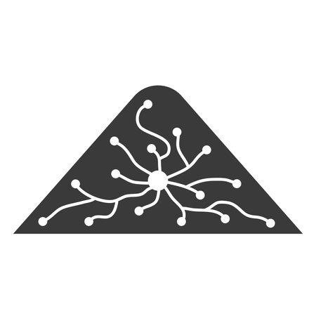 Anthill glyph icon isolated on white background.Vector illustration.のイラスト素材