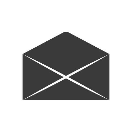 Mail glyph icon isolated on white background.Vector illustration.のイラスト素材